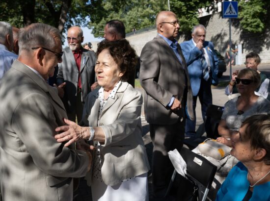 Mälestustseremoonia Toompea jalamil asuva 20. augusti kivi juures