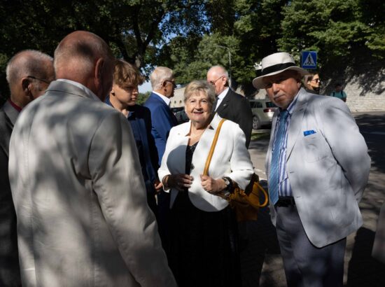 Mälestustseremoonia Toompea jalamil asuva 20. augusti kivi juures