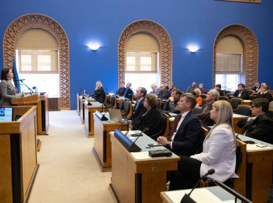 Valgevene demokraatliku opositsiooni juht Svjatlana Tsihhanovskaja Riigikogus