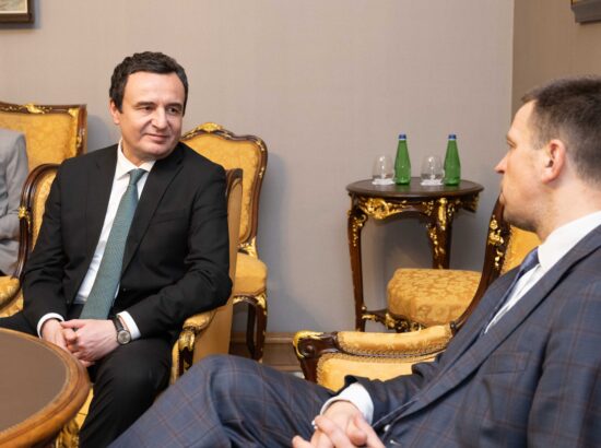 Riigikogu esimees Jüri Ratas kohtus Kosovo peaministri Albin Kurtiga.