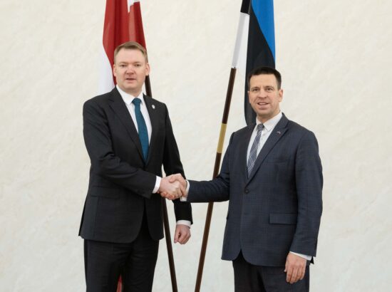 Riigikogu esimehe Jüri Ratase kohtumine Läti parlamendi esimehe Edvards Smiltēnsiga