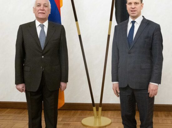 Riigikogu esimees Jüri Ratas kohtus Armeenia presidendi Vaagn Hatšaturjaniga.