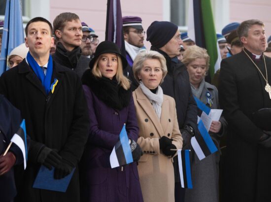 Pidulik lipuheiskamise tseremoonia Kuberneri aias.