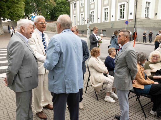 Mälestustseremoonia Toompea jalamil asuva 20. augusti kivi juures