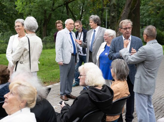 Mälestustseremoonia Toompea jalamil asuva 20. augusti kivi juures