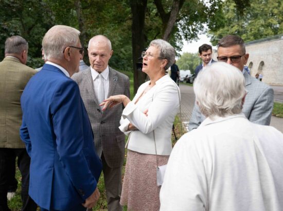 Mälestustseremoonia Toompea jalamil asuva 20. augusti kivi juures