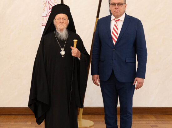 Riigikogu esimees Lauri Hussar kohtus Eestis visiidil viibiva oikumeenilise patriarhi Bartolomeusega.