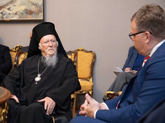 Riigikogu esimees Lauri Hussar kohtus Eestis visiidil viibiva oikumeenilise patriarhi Bartolomeusega.