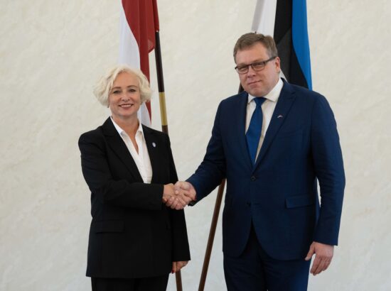 Läti parlamendi uus esimees Daiga Mieriņa külastas Eestit