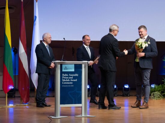 Balti Assamblee auhindade ja medalite tseremoonia Eesti Muusika- ja Teatriakadeemias.