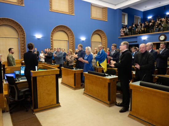 Ukraina president Volodõmõr Zelenskõi pidas Riigikogu ees kõne