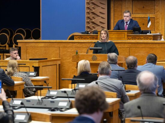 Euroopa Parlamendi president Roberta Metsola külastas Riigikogu.