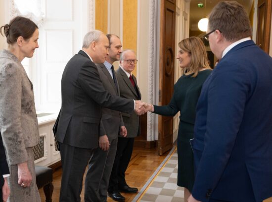 Euroopa Parlamendi president Roberta Metsola külastas Riigikogu.