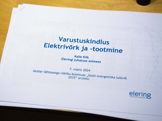 Eesti Reformierakonna fraktsiooni algatatud olulise tähtsusega riikliku küsimuse „Eesti energeetika tulevik 2035“ arutelu.