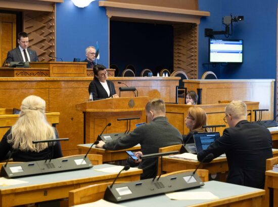 Kultuuriminister Heidy Purga tegi istungil ettekande riigi pikaajalise arengustrateegia „Eesti 2035“ elluviimisest