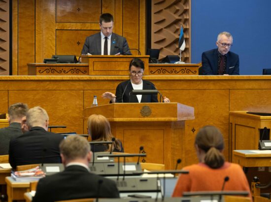 Kultuuriminister Heidy Purga tegi istungil ettekande riigi pikaajalise arengustrateegia „Eesti 2035“ elluviimisest