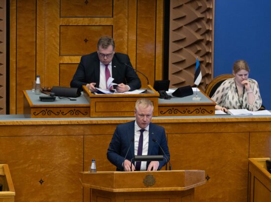 Riigikogu kuulas ära rahandusminister Mart Võrklaeva ettekande riigi pikaajalise arengustrateegia „Eesti 2035“ elluviimisest.