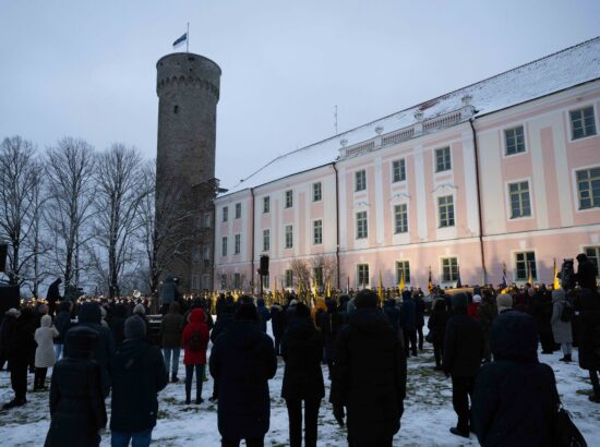 President Arnold Rüütlile pühendatud mälestushetk Kuberneri aias