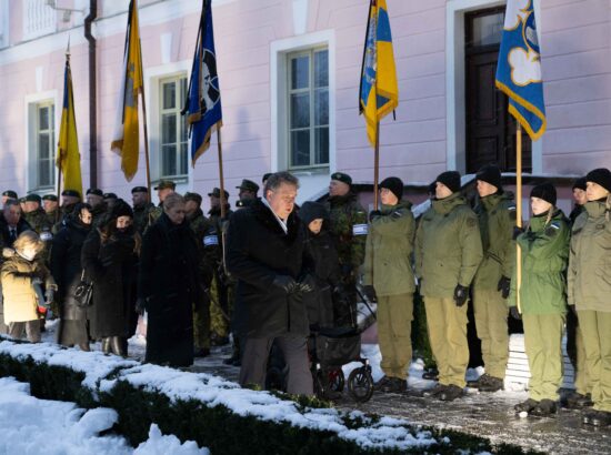 President Arnold Rüütlile pühendatud mälestushetk Kuberneri aias