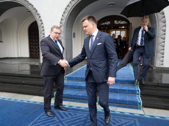 Poola Seimi esimees Szymon Hołownia kohtus Riigikogu esimehe Lauri Hussariga.