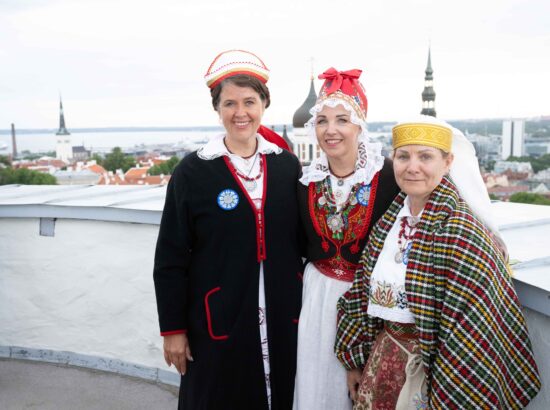 XXVIII laulu- ja XXI tantsupeole „Iseoma“ pühendatud riigilipu heiskamise tseremoonia Kuberneri aias