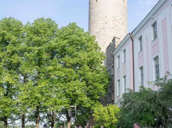 XXVIII laulu- ja XXI tantsupeole „Iseoma“ pühendatud riigilipu heiskamise tseremoonia Kuberneri aias