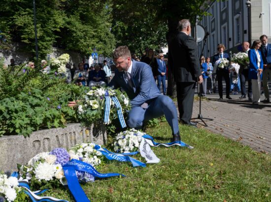 Mälestustseremoonia 20. augusti kivi juures 20.08.2025