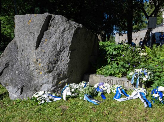 Mälestustseremoonia 20. augusti kivi juures 20.08.2025