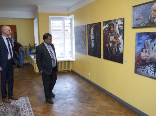 Näituse "Alistumatu Mariupol" avamissündmus.