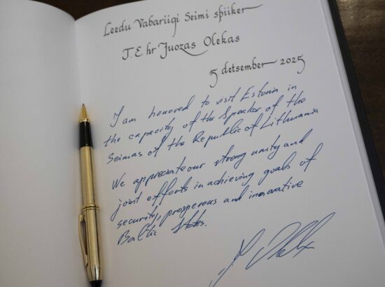 Eestis oli visiidil Leedu Seimi esimees Juozas Olekas.