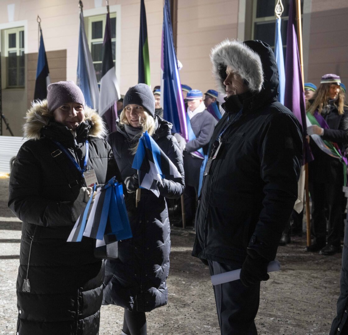 Eesti Vabariigi 108. aastapäeva tähistamine ja pidulik lipuheiskamistseremoonia Toompeal.