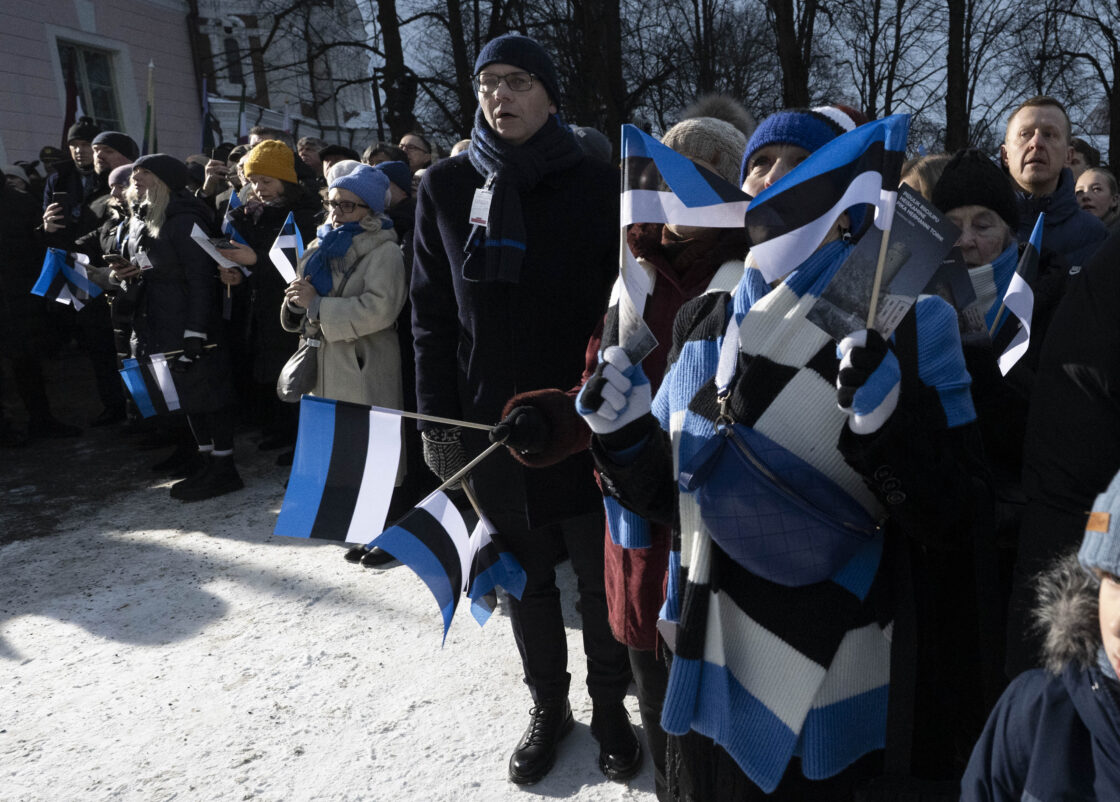 Eesti Vabariigi 108. aastapäeva tähistamine ja pidulik lipuheiskamistseremoonia Toompeal.