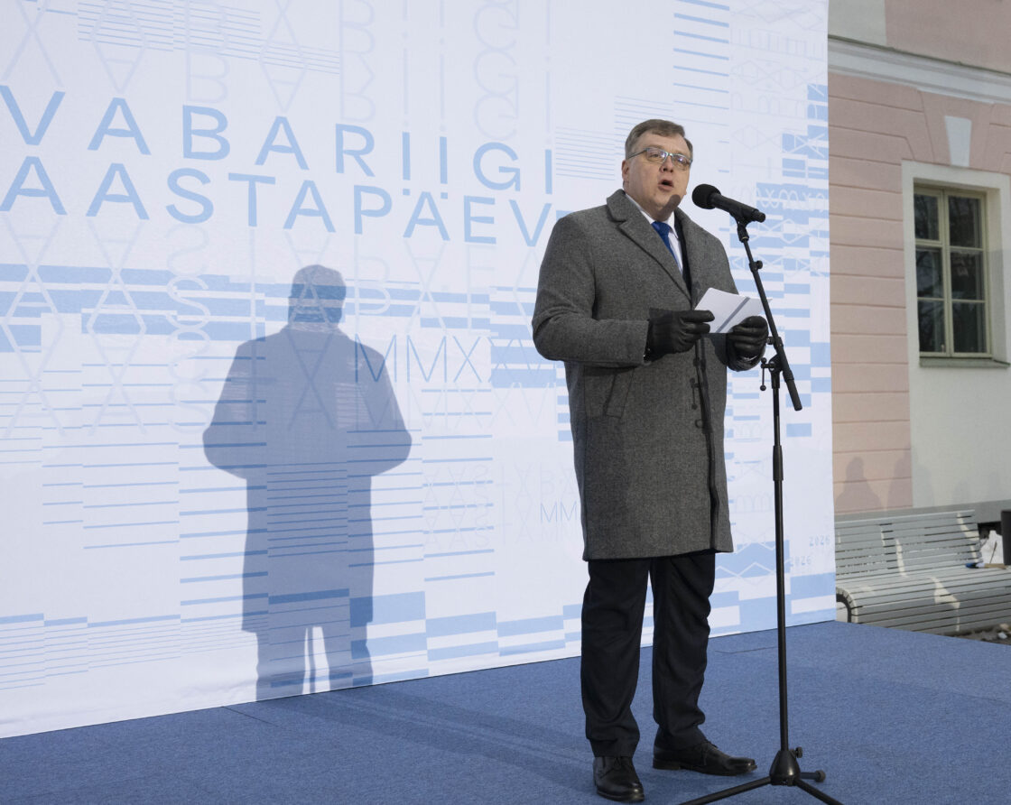 Eesti Vabariigi 108. aastapäeva tähistamine ja pidulik lipuheiskamistseremoonia Toompeal.