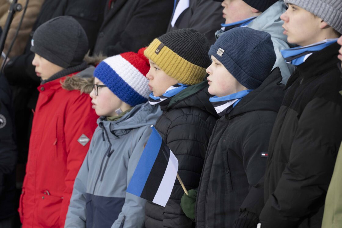 Eesti Vabariigi 108. aastapäeva tähistamine ja pidulik lipuheiskamistseremoonia Toompeal.