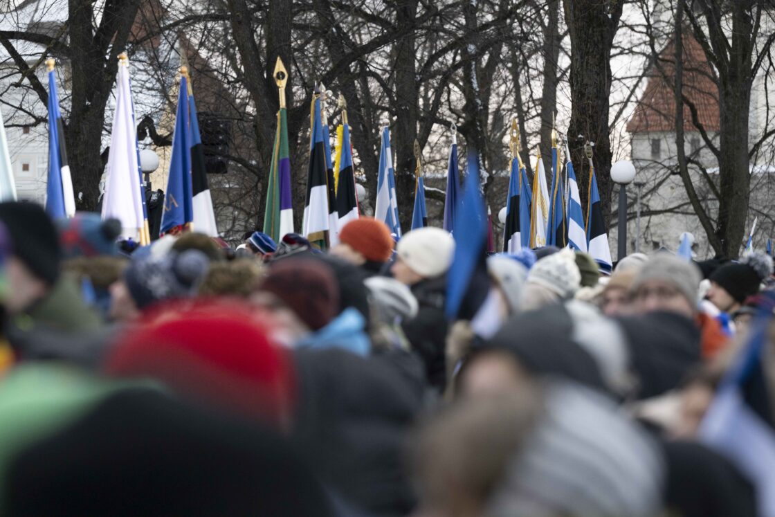 Eesti Vabariigi 108. aastapäeva tähistamine ja pidulik lipuheiskamistseremoonia Toompeal.