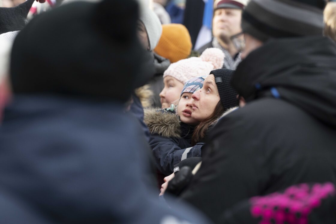 Eesti Vabariigi 108. aastapäeva tähistamine ja pidulik lipuheiskamistseremoonia Toompeal.