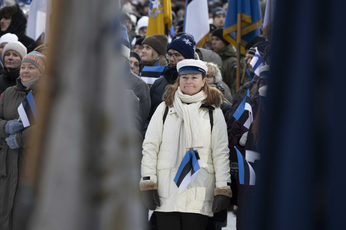 Eesti Vabariigi 108. aastapäeva tähistamine ja pidulik lipuheiskamistseremoonia Toompeal.