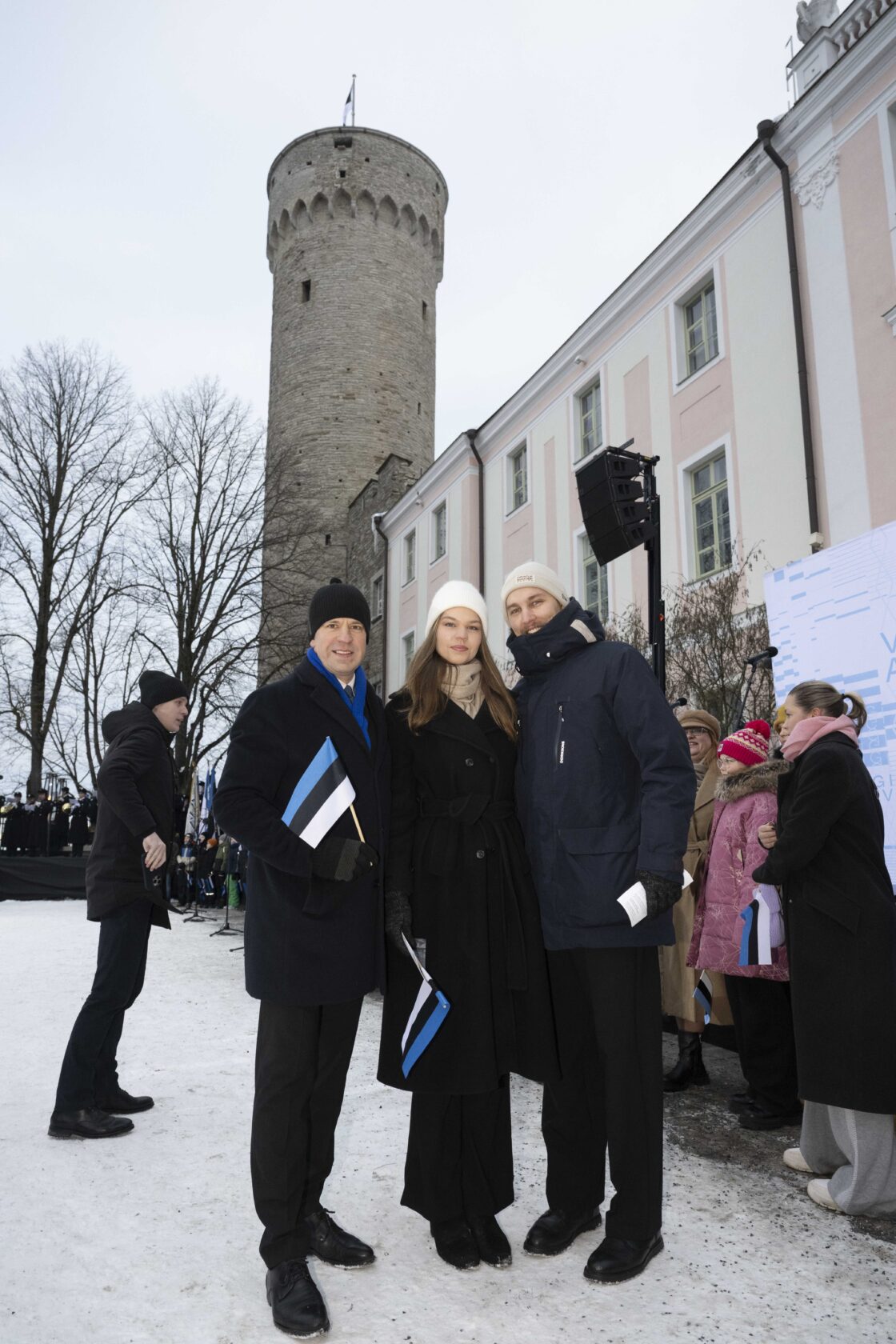 Eesti Vabariigi 108. aastapäeva tähistamine ja pidulik lipuheiskamistseremoonia Toompeal.
