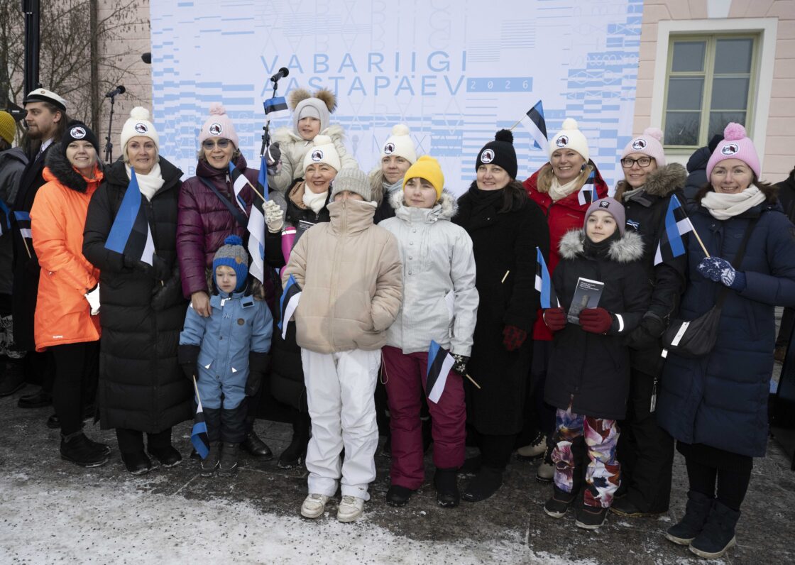 Eesti Vabariigi 108. aastapäeva tähistamine ja pidulik lipuheiskamistseremoonia Toompeal.
