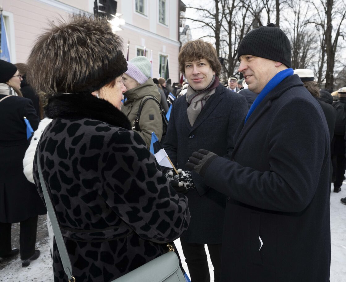 Eesti Vabariigi 108. aastapäeva tähistamine ja pidulik lipuheiskamistseremoonia Toompeal.