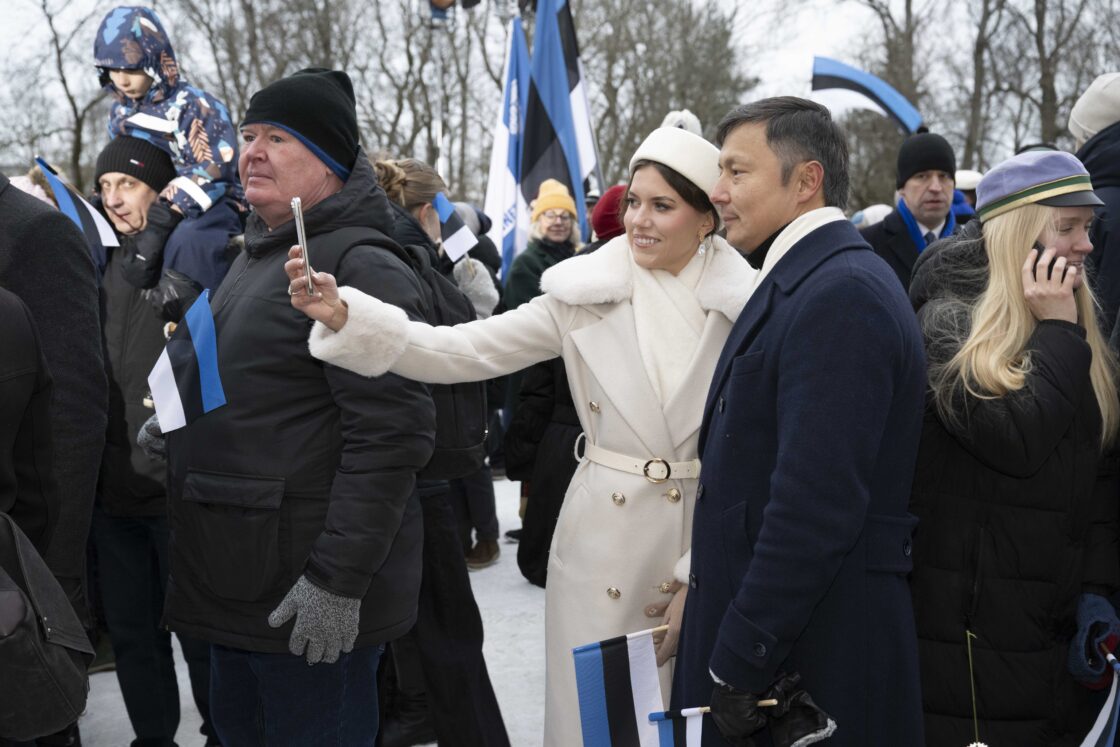 Eesti Vabariigi 108. aastapäeva tähistamine ja pidulik lipuheiskamistseremoonia Toompeal.