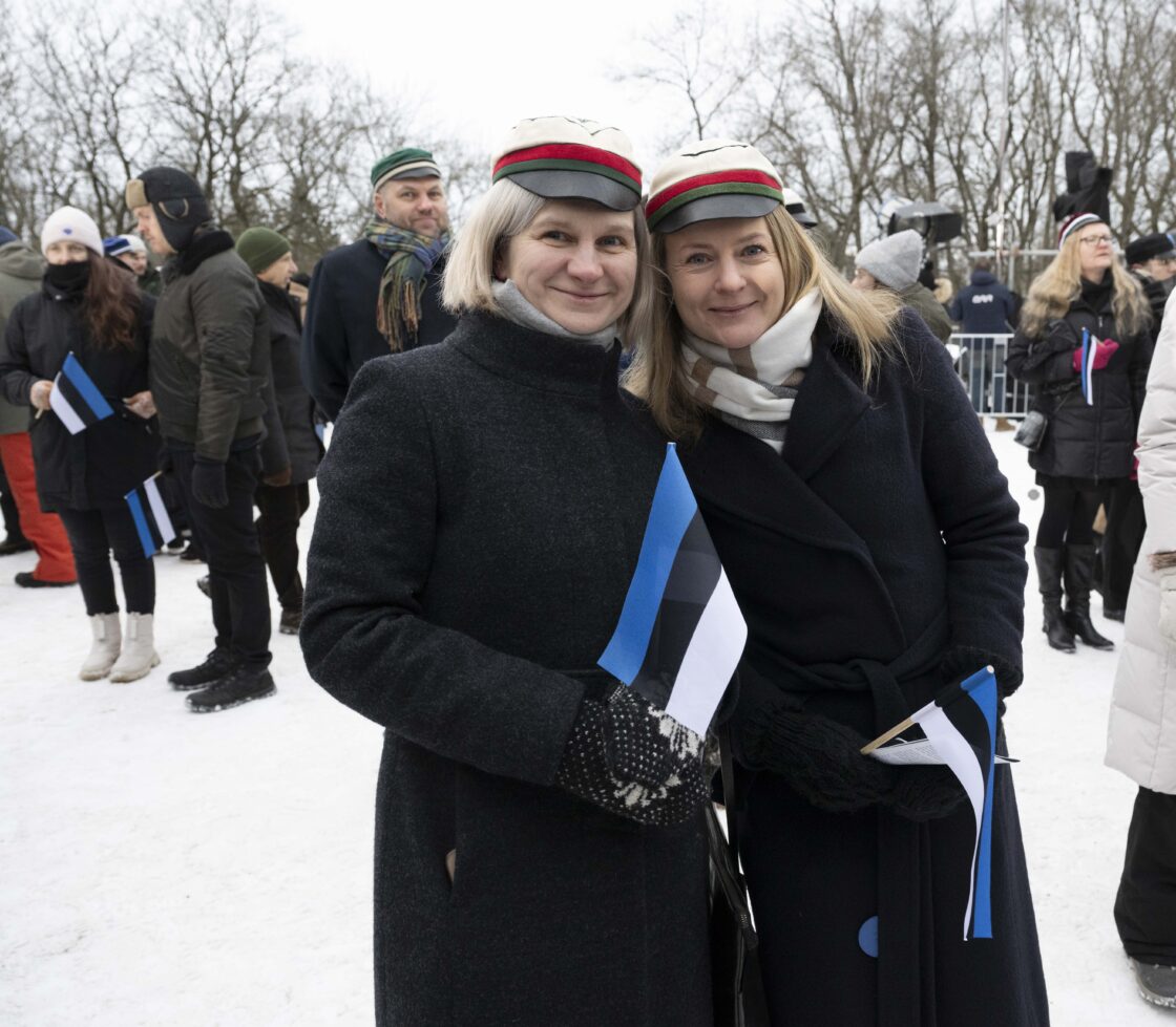 Eesti Vabariigi 108. aastapäeva tähistamine ja pidulik lipuheiskamistseremoonia Toompeal.