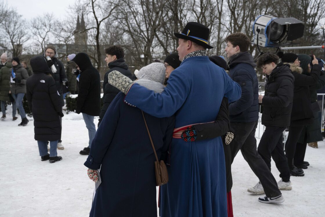 Eesti Vabariigi 108. aastapäeva tähistamine ja pidulik lipuheiskamistseremoonia Toompeal.