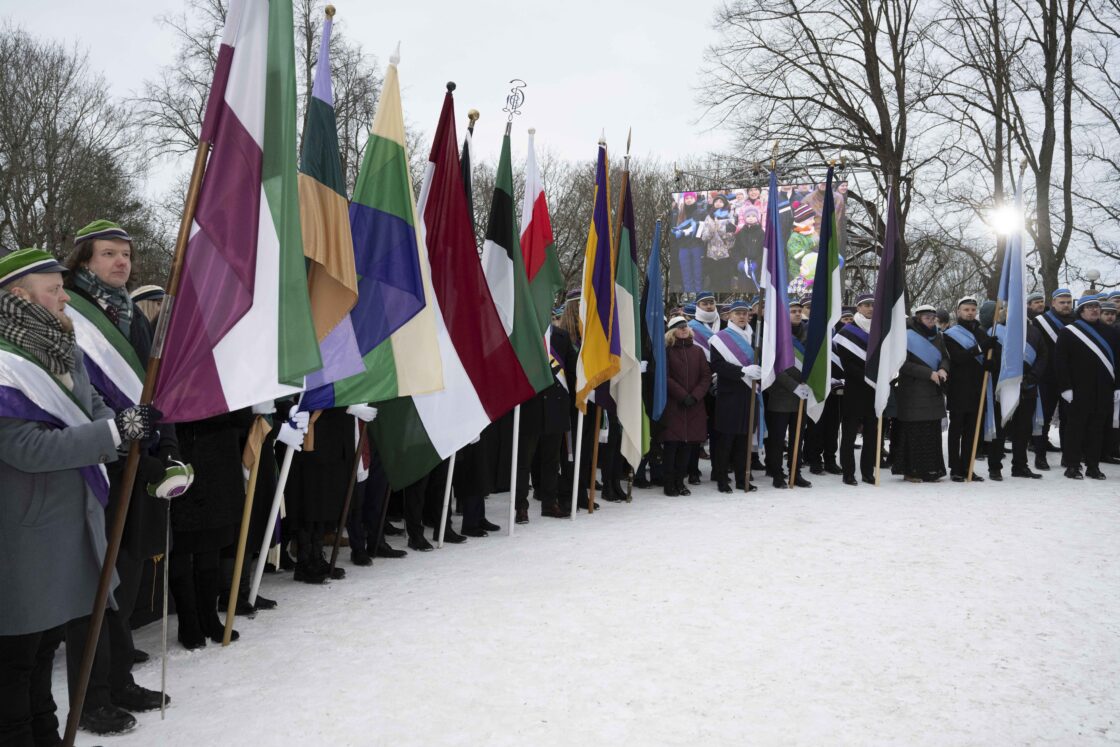 Eesti Vabariigi 108. aastapäeva tähistamine ja pidulik lipuheiskamistseremoonia Toompeal.