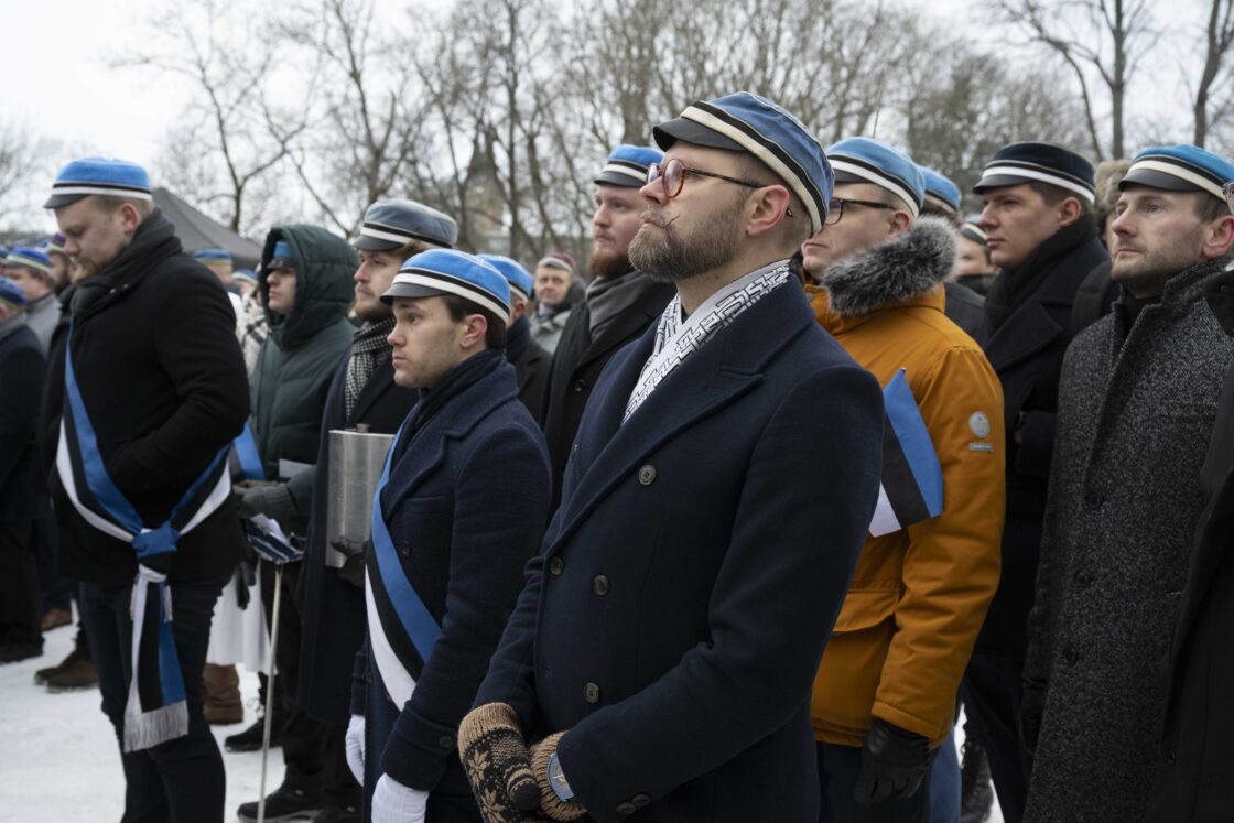 Eesti Vabariigi 108. aastapäeva tähistamine ja pidulik lipuheiskamistseremoonia Toompeal.