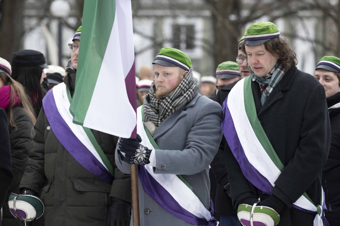Eesti Vabariigi 108. aastapäeva tähistamine ja pidulik lipuheiskamistseremoonia Toompeal.