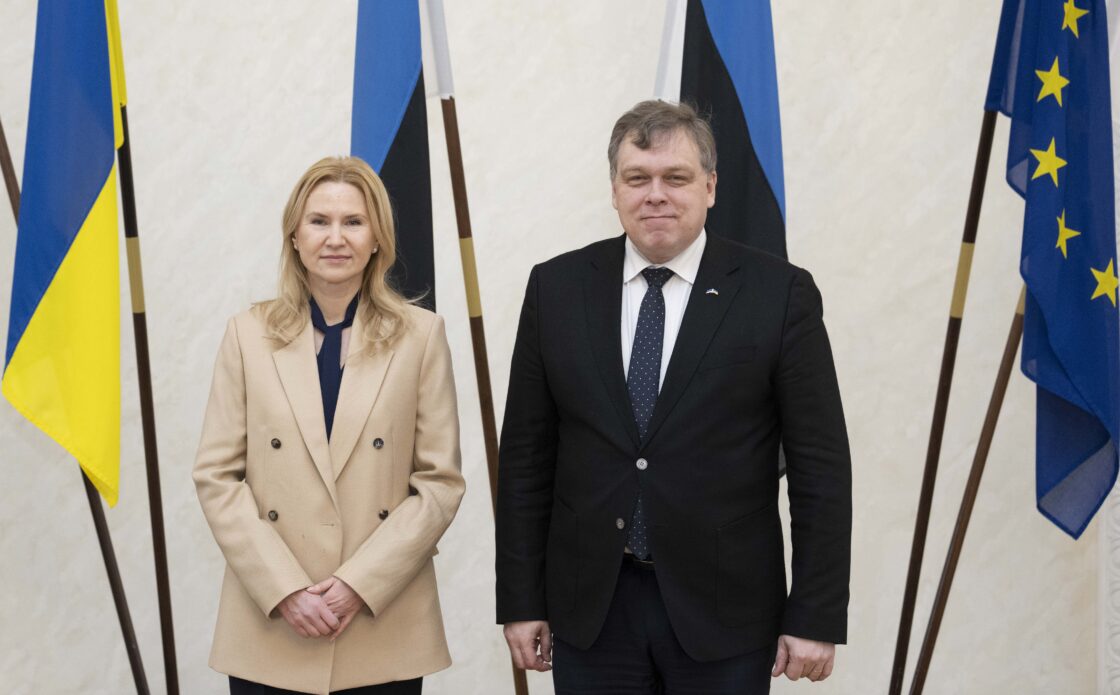 Riigikogu esimees Lauri Hussar kohtus Ukraina parlamendi aseesimehe Olena Kondratjukiga.