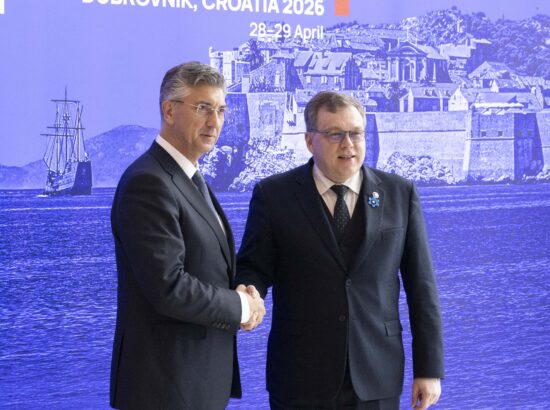 Riigikogu esimees Lauri Hussar Kolme Mere Algatuse tippkohtumisel Horvaatias