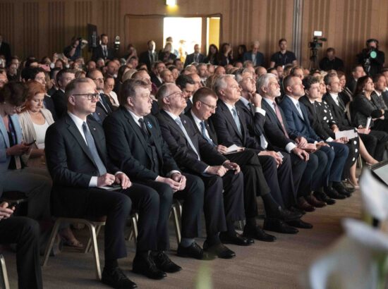 Riigikogu esimees Lauri Hussar Kolme Mere Algatuse tippkohtumise raames toimunud ärifoorumil