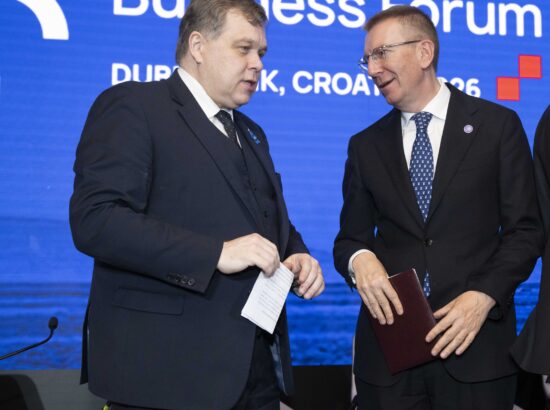 Riigikogu esimees Lauri Hussar Kolme Mere Algatuse tippkohtumise raames toimunud ärifoorumil